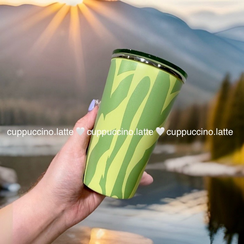 🍃NWT🍵Starbucks 2026 Green Matcha Botanical Stainless Steel Cup Tumbler- 12 oz